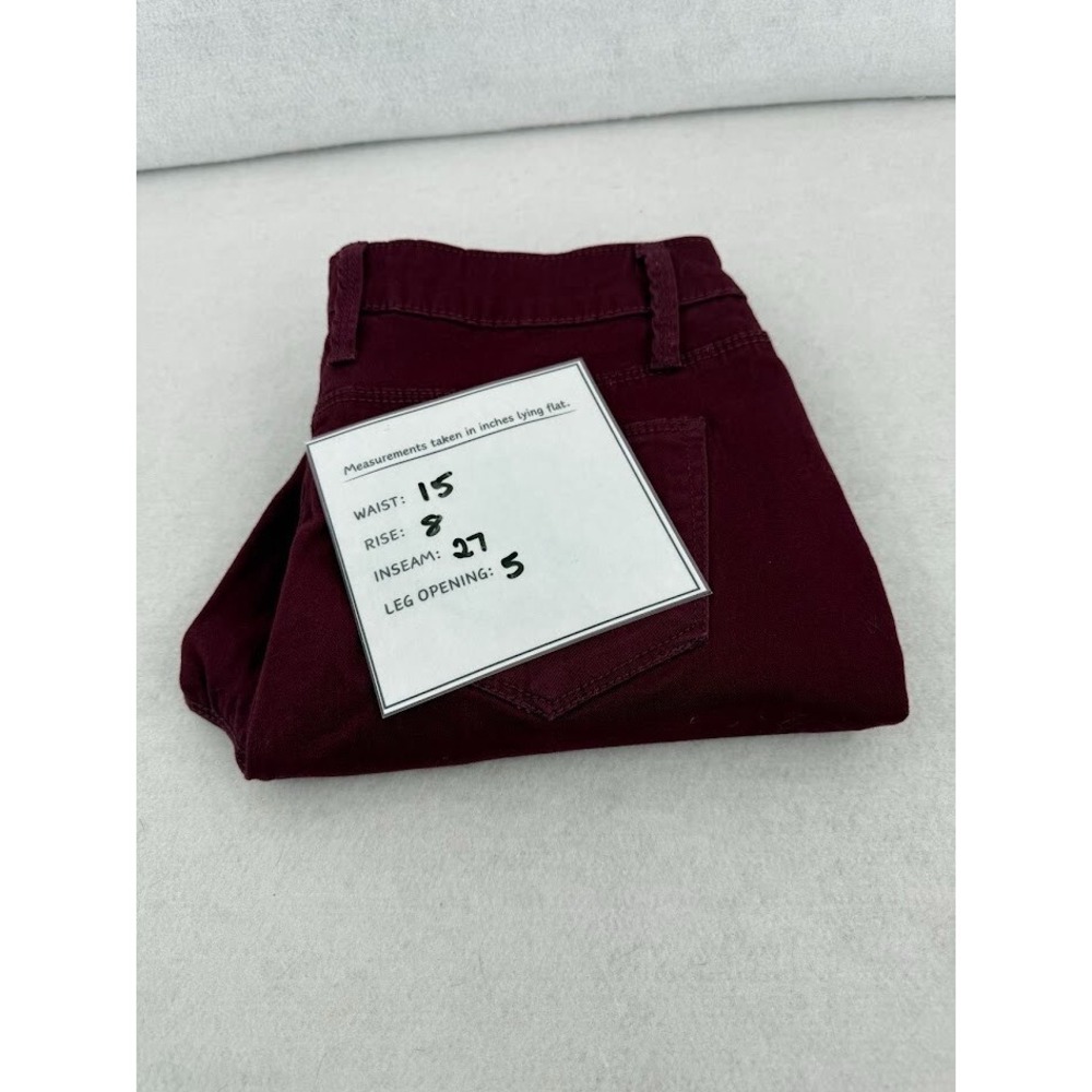 Nobo No Boundaries Skinny High Burgundy Rise Jeans Jr‎ Size 11 - Picture 5 of 5